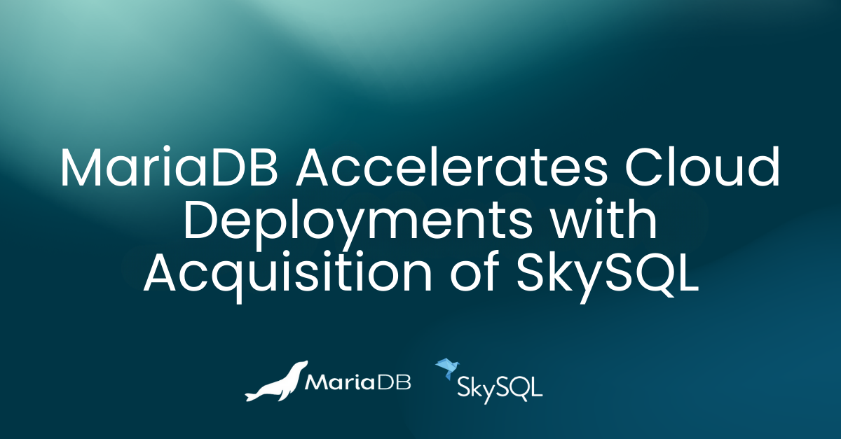 MariaDB Accelerates Cloud Deployments, Adds Agentic AI and Serverless ...